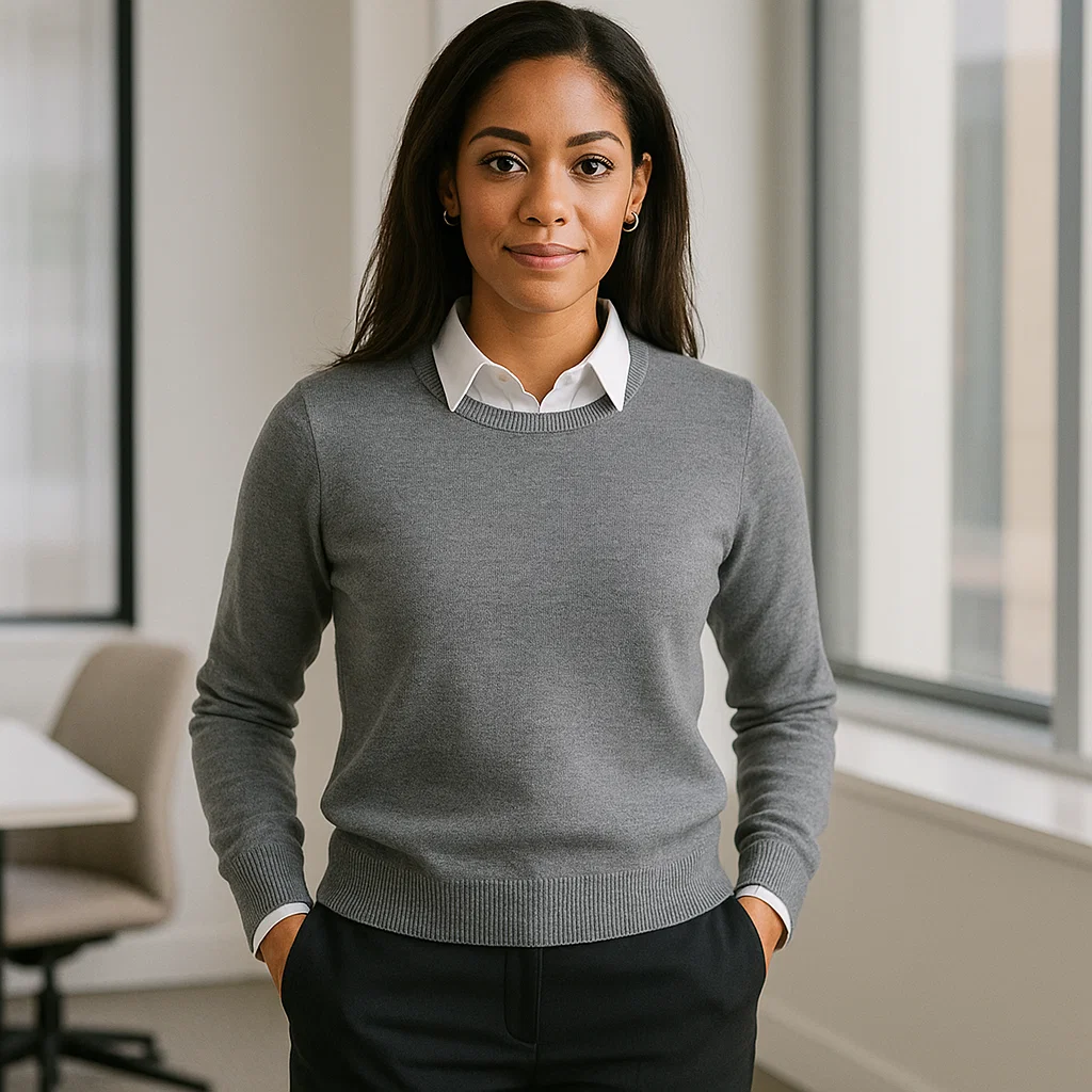 Business Casual crew neck Sweaters for the Office