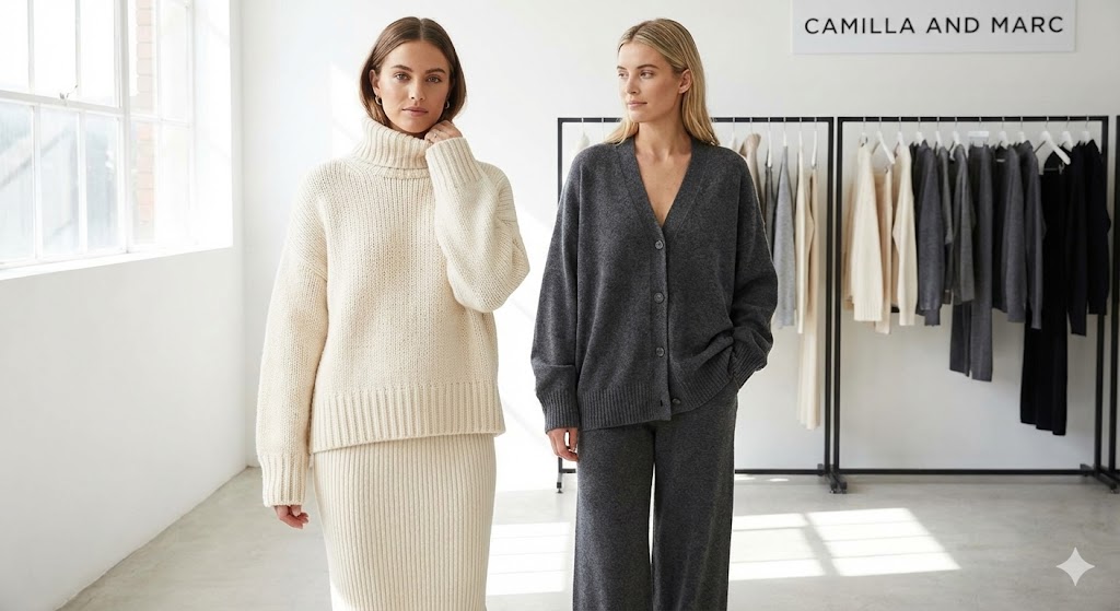 Camilla and Marc knitwear in wool blends