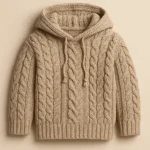 Chunky Cable Knit Pullover Hoodie (3G5G) oem china manufacturer supplier