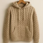 High quality vintage cable knit hoodies private label supplier China