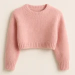OEM cropped cable knit sweater factory wholesale