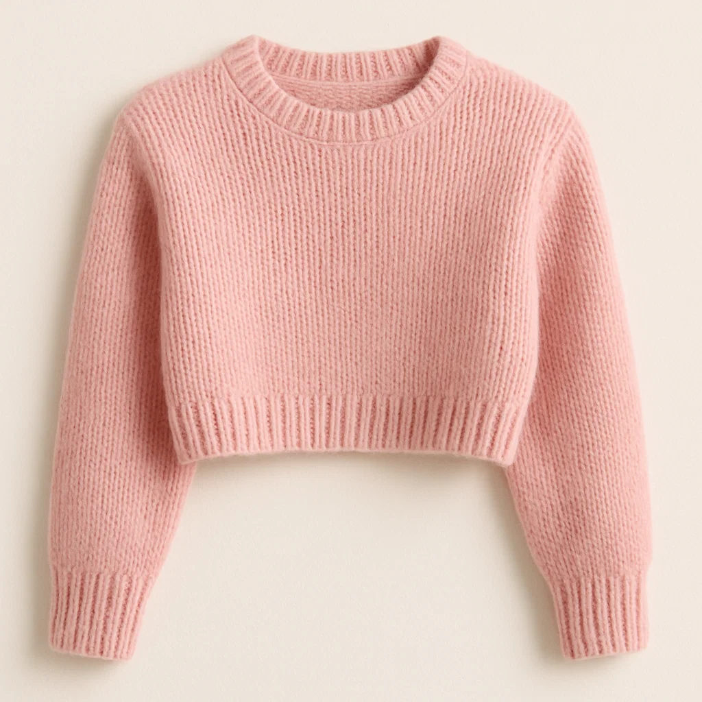 OEM cropped cable knit sweater factory wholesale