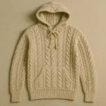 Soft touch yarn retro knit hoodie China supplier