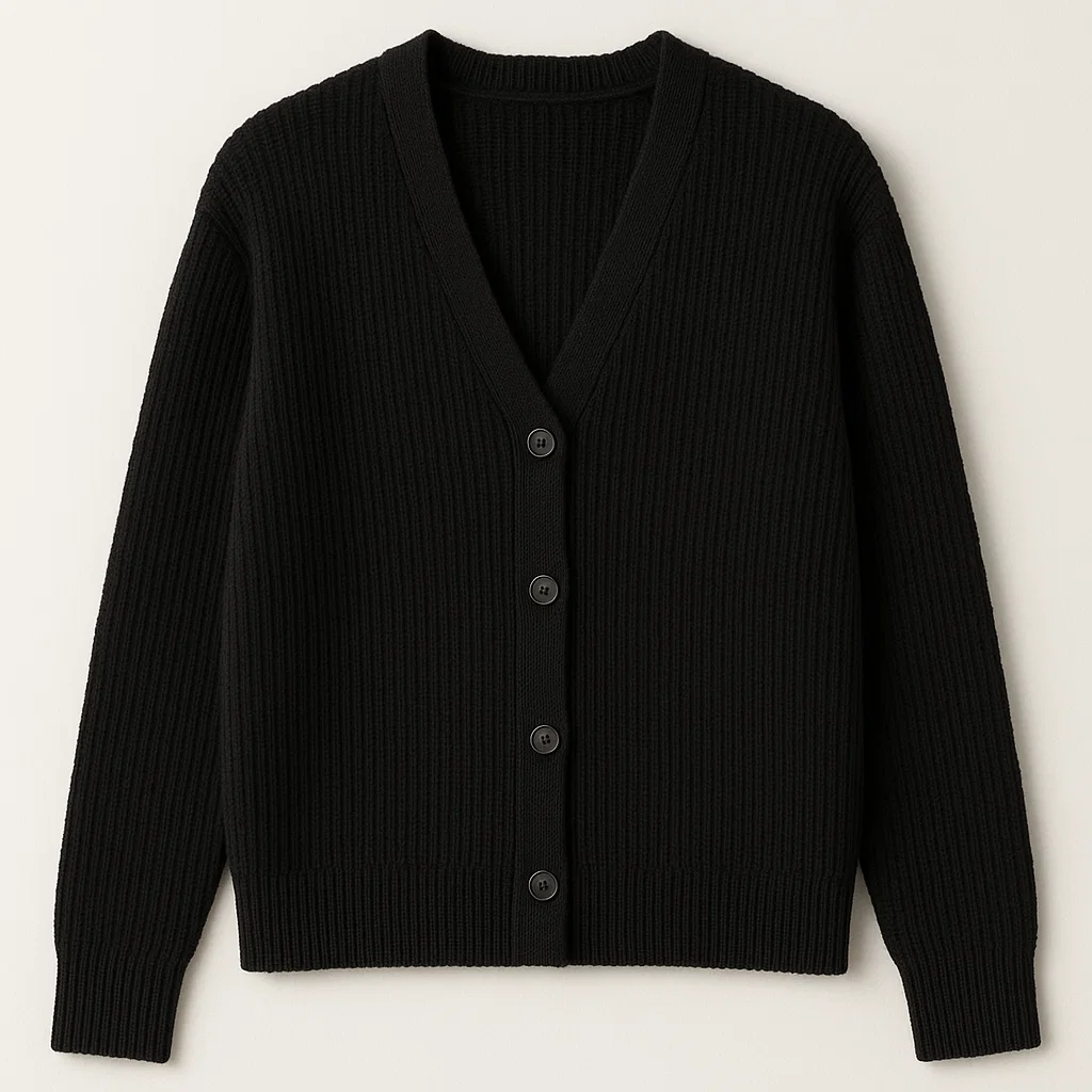 black knit cardigan china oem supplier