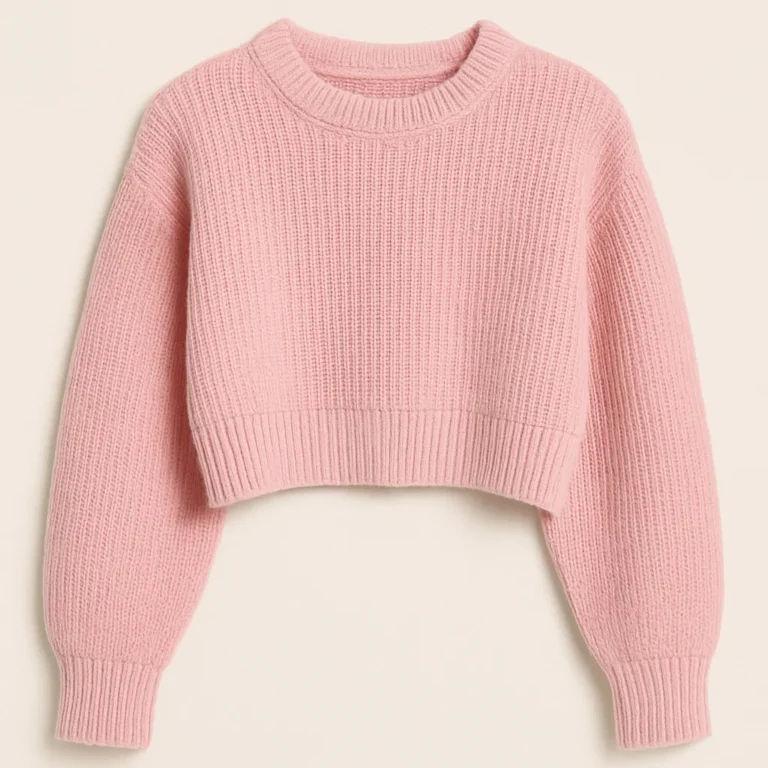 china custom cropped cable knit sweater manufacturer
