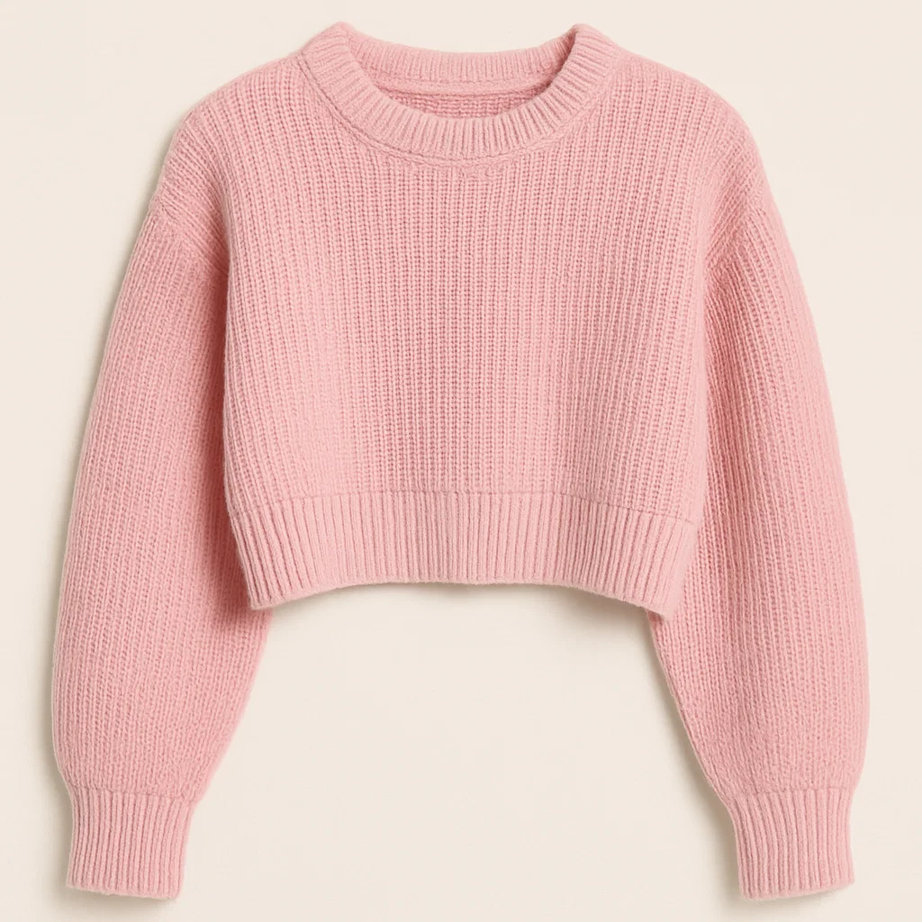 china custom cropped cable knit sweater manufacturer