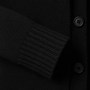 cuff cardigan black detail