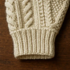 cuff irish knitting cable knit sweater