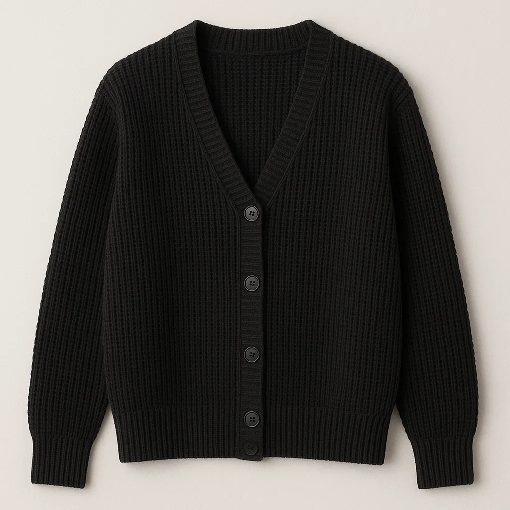 custom china black knit cardigan manufacturer