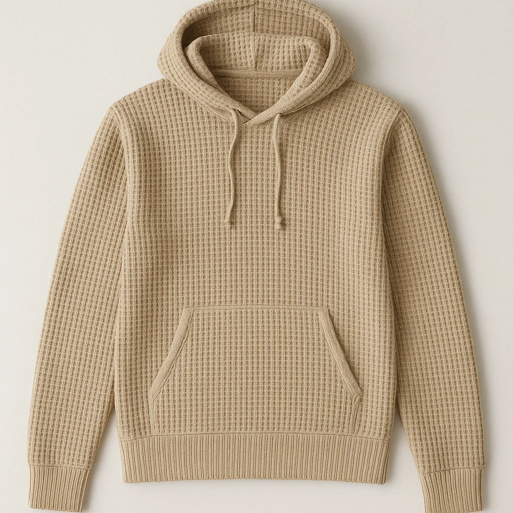 custom top china Waffle Knit Pullover Hoodie supplier company