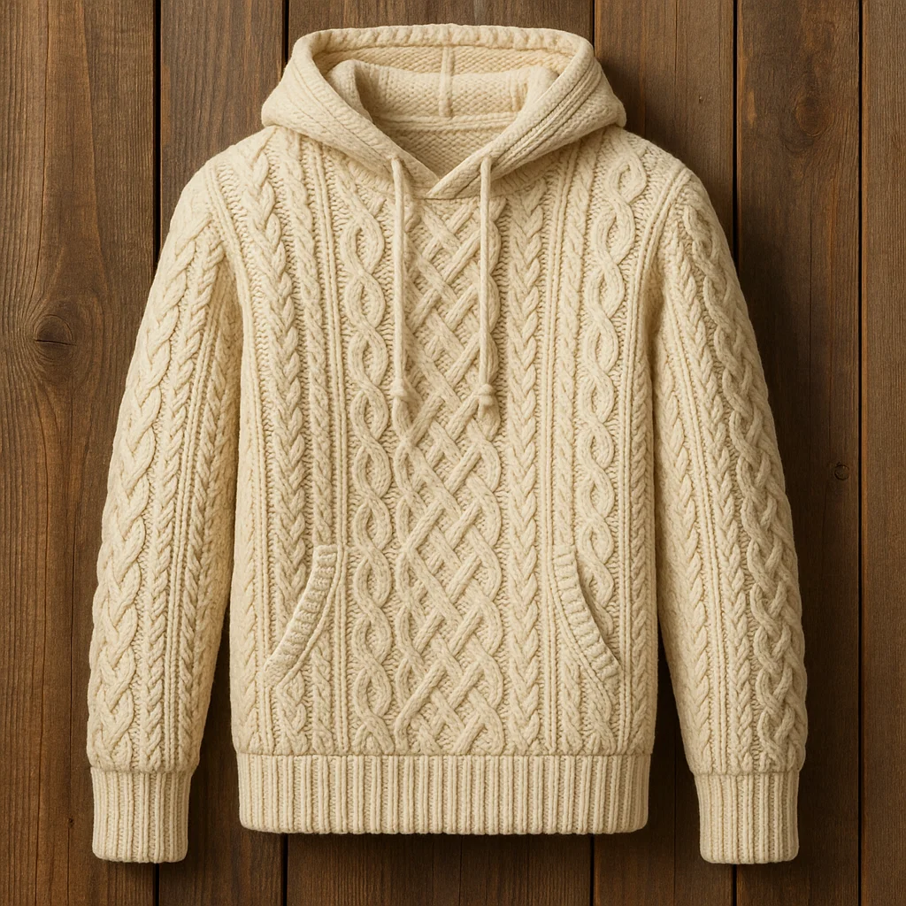 custom wholesale Classic Cable Knit Hoodie factory company