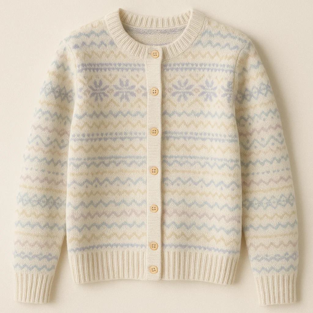 custom wholesale fair isle cardigan china factory supplier