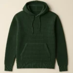 green waffle china oem custom waffle knit pullover hoodies supplier