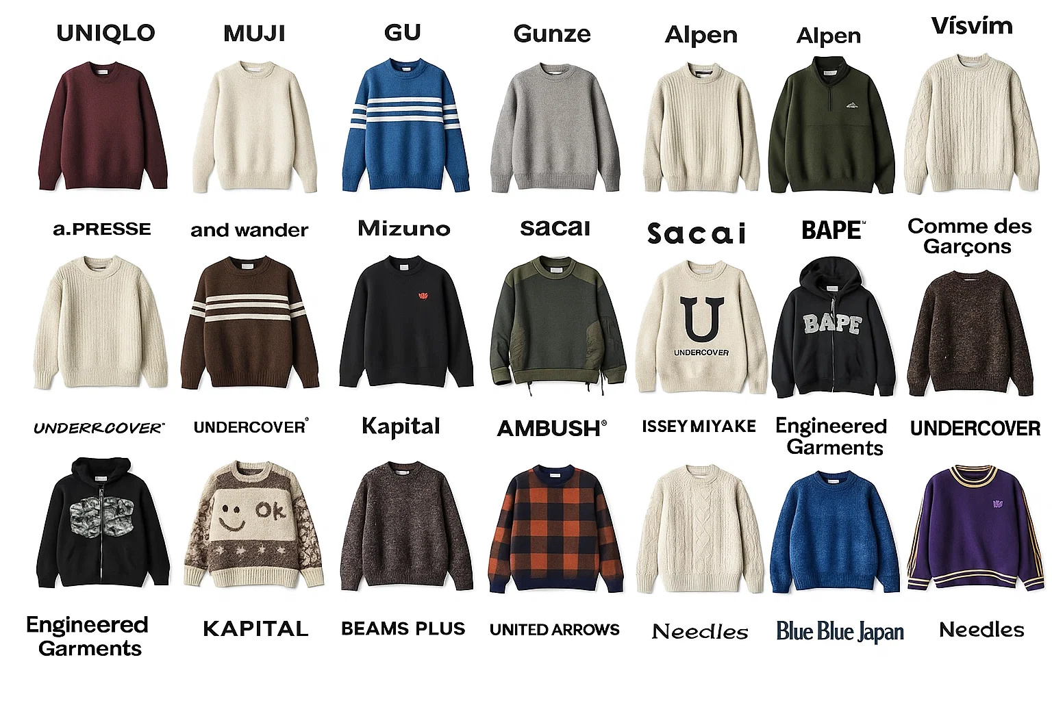 sweaters japan brands