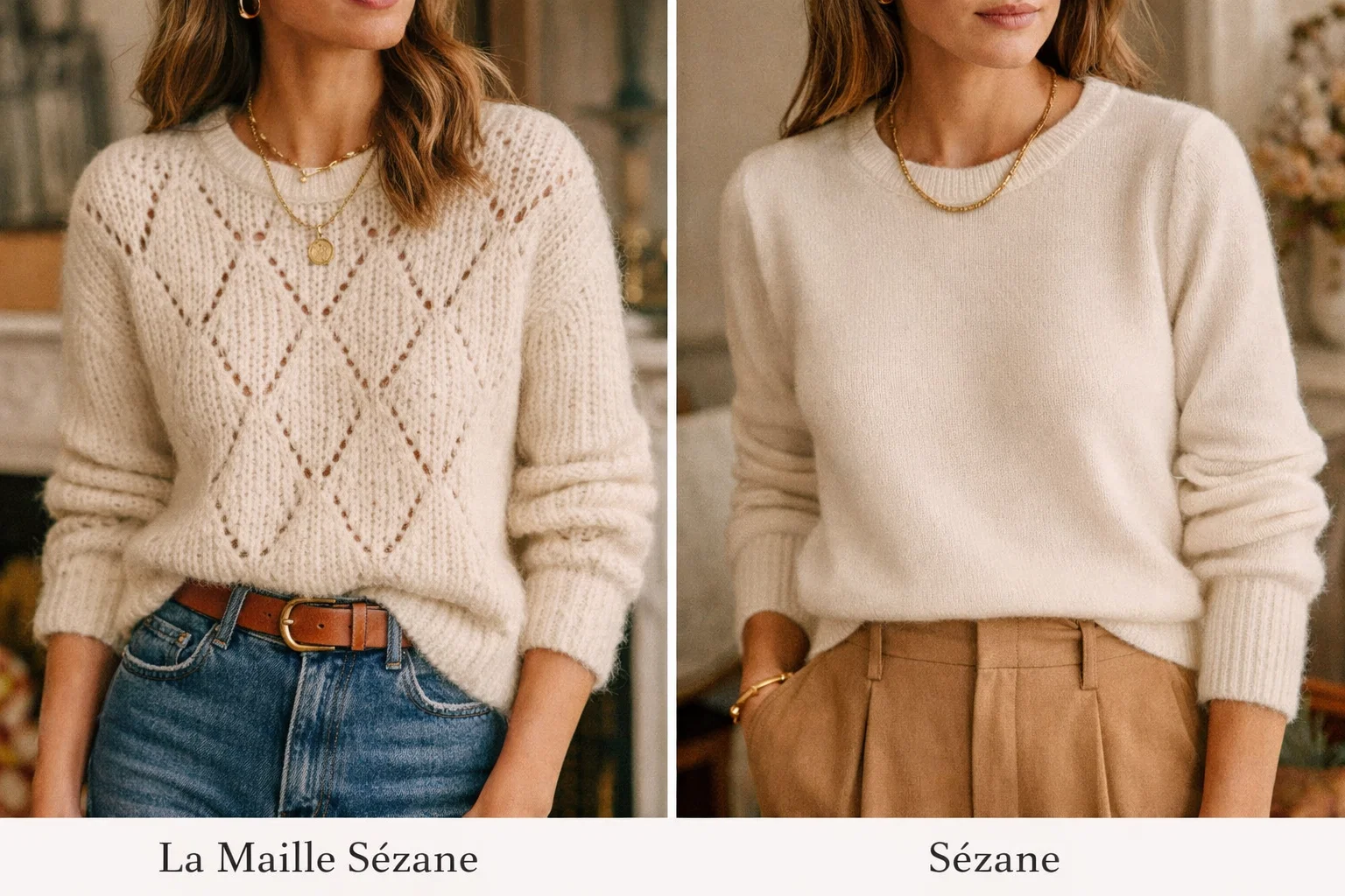 La Maille Sezane vs Sezane: Style