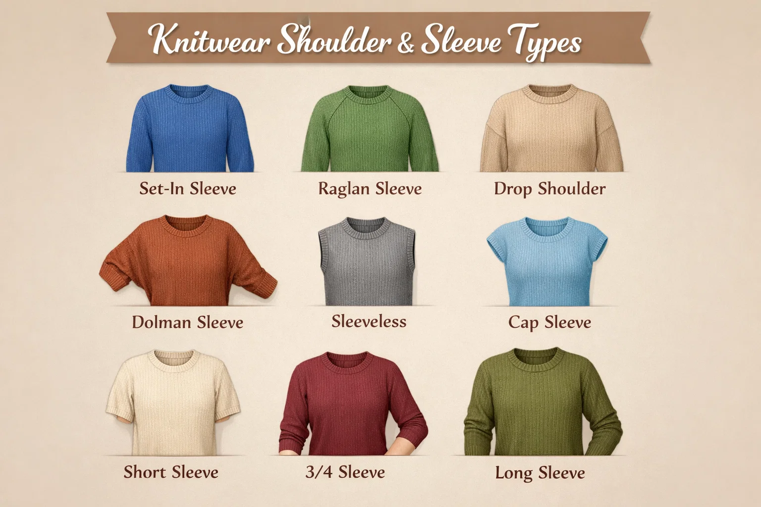 Knitwear Anatomy: Shoulders & Sleeves Explained