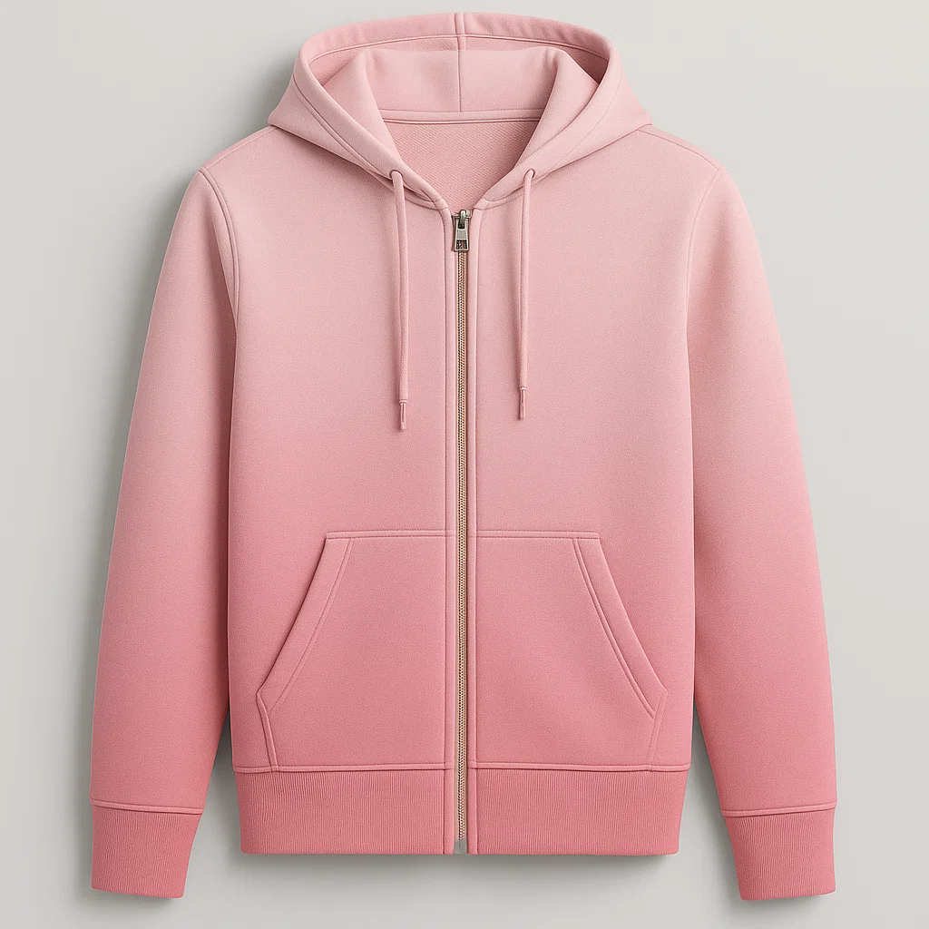 Anti pilling Double Knit Full Zip Hoodie production plant China