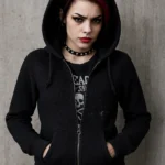 Fine gauge yarn Women’s Waffle Knit Hoodie white label service China