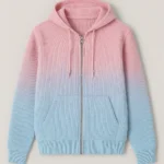 GRS certified Waffle Knit Zip Up Hoodie direct factory source China