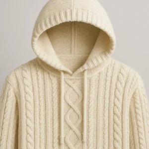 High gauge knit cable knit hoodie direct factory source China