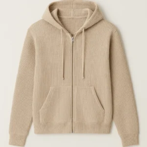 Low MOQ Waffle Knit Zip Up Hoodie bulk production China