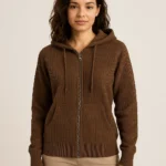Moisture wicking Women’s Waffle Knit Hoodie China supplier