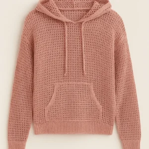 Moisture wicking loose knit hoodie China manufacturer