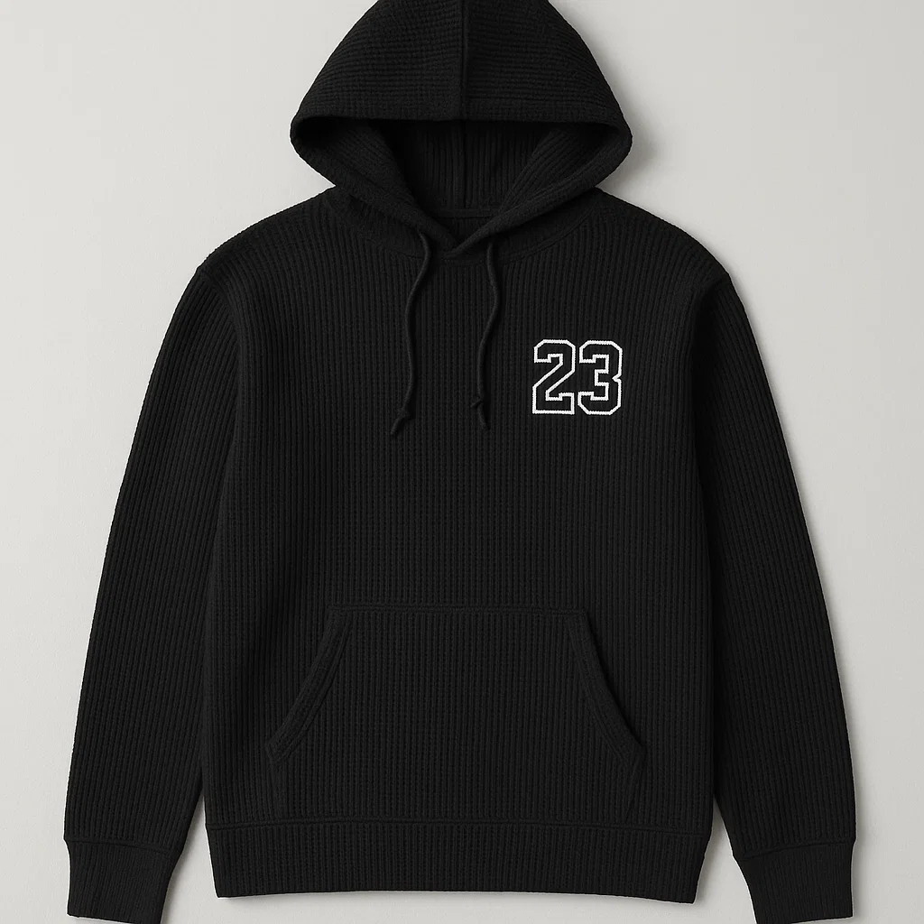 OEM ready Midweight Breathable Waffle knit hoodie factory supplier China