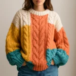 Oversized Cable Knit Sweater boyfriend style china oem Supplier