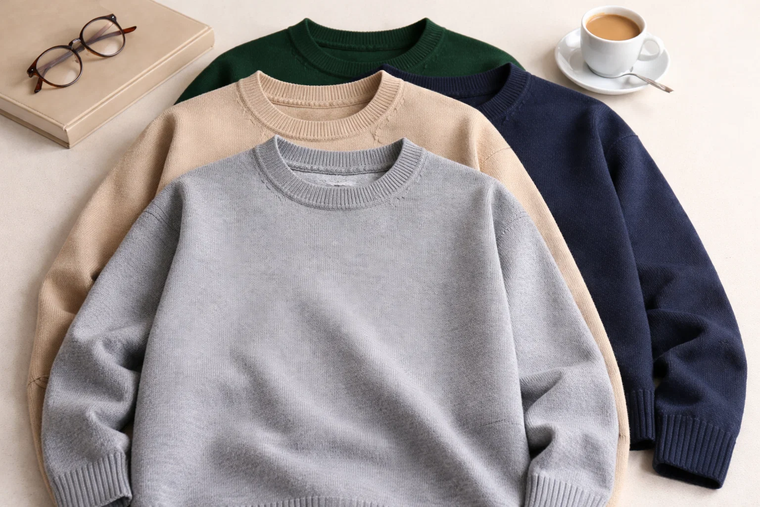 7GG merino wool crew neck jumper wholesale production sample