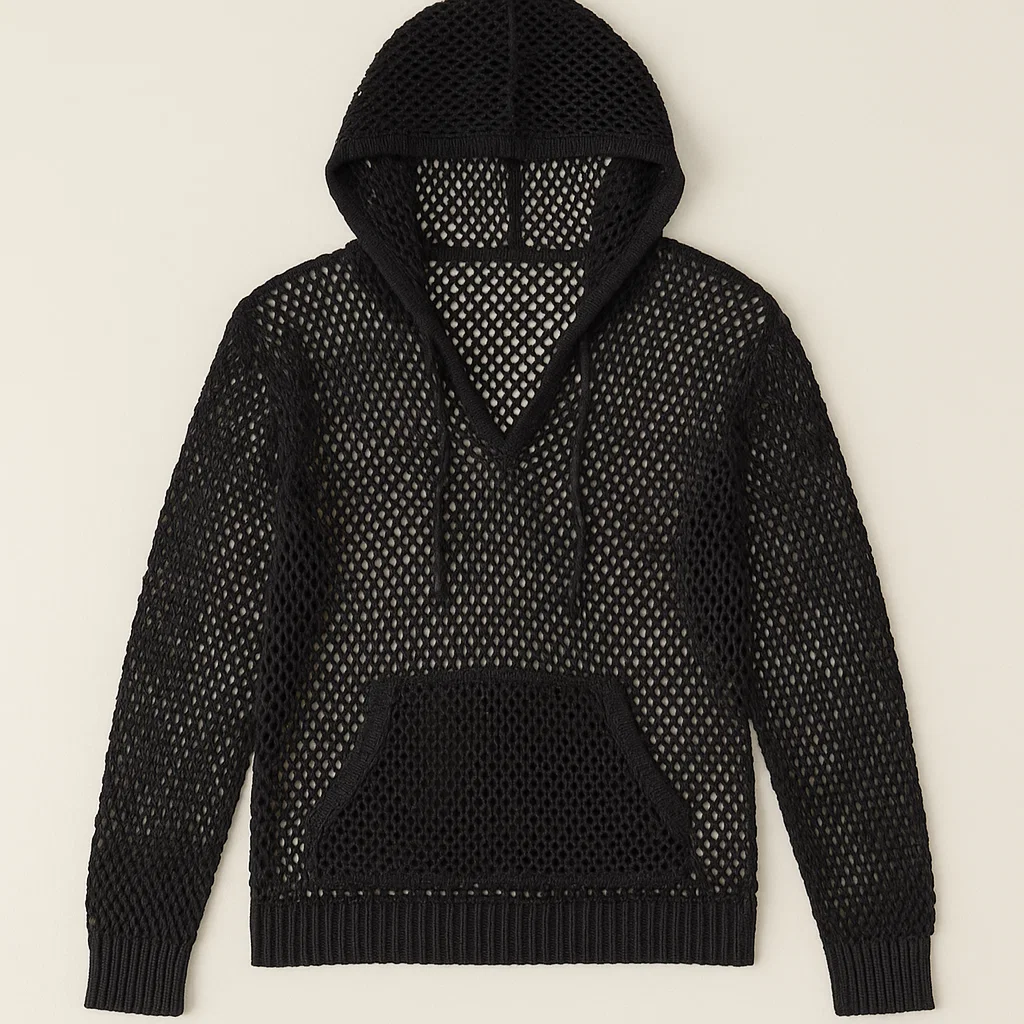 RWS certified Airy Open Knit Hoodie bulk production China