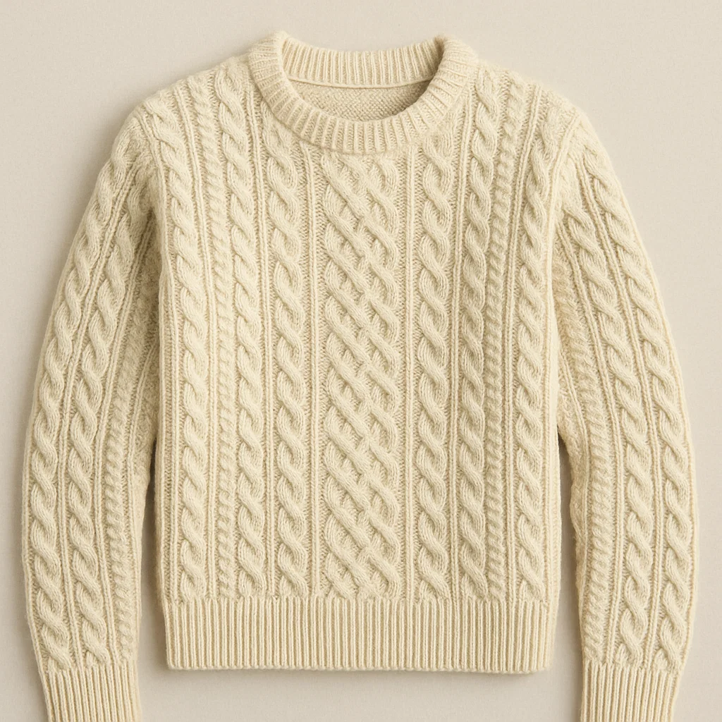 Recycled Cotton Cable Knit Sweater export vendors