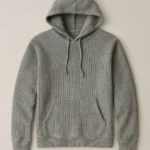 Recycled fiber Thermal Waffle Knit Hoodie factory supplier China