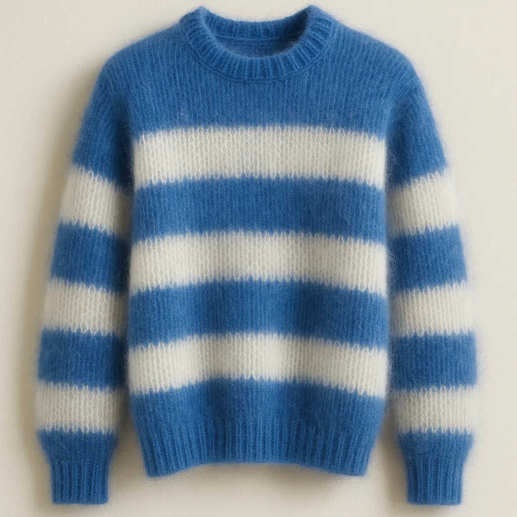 Recycled fiber mohair wool blends sweaters China factory