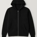 Sustainable yarn Textured Waffle Full Zip Knit Hoodie OEM knitwear supplier China