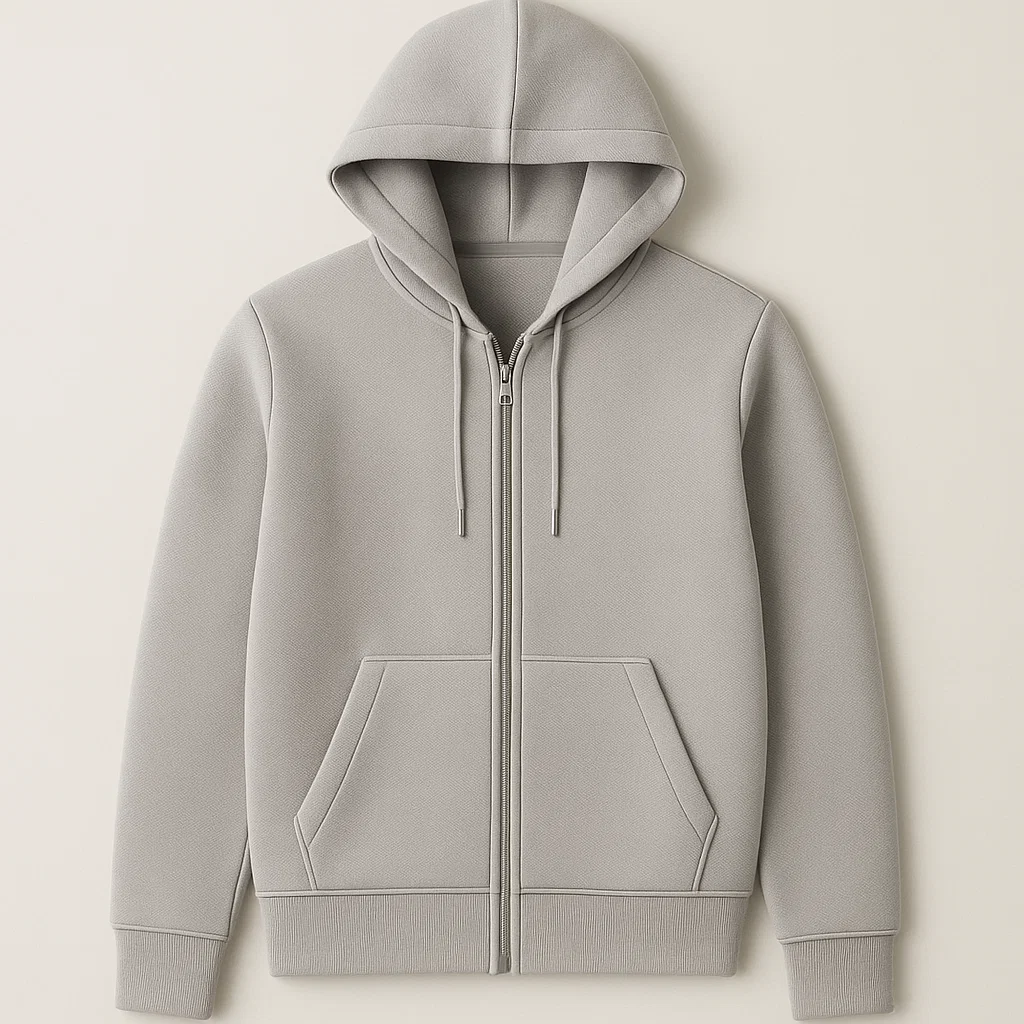 Temperature regulating Double Knit Full Zip Hoodie China factory
