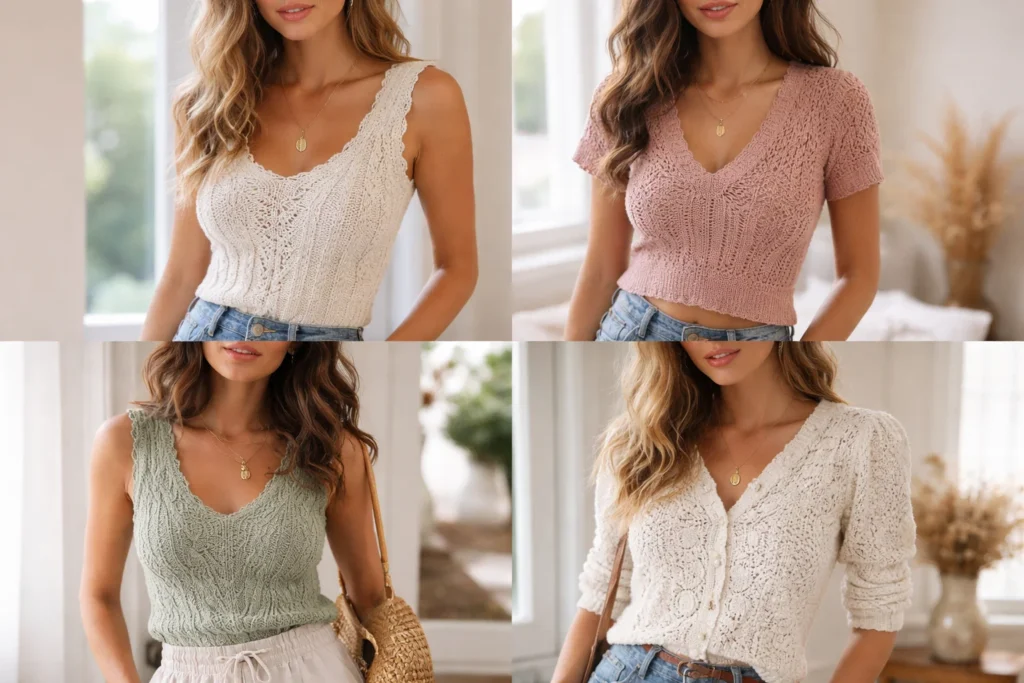 Textured Knit Tops