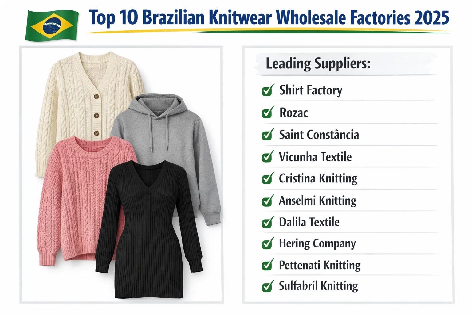 Top 10 Brazilian Knitwear Wholesale Factories 2025