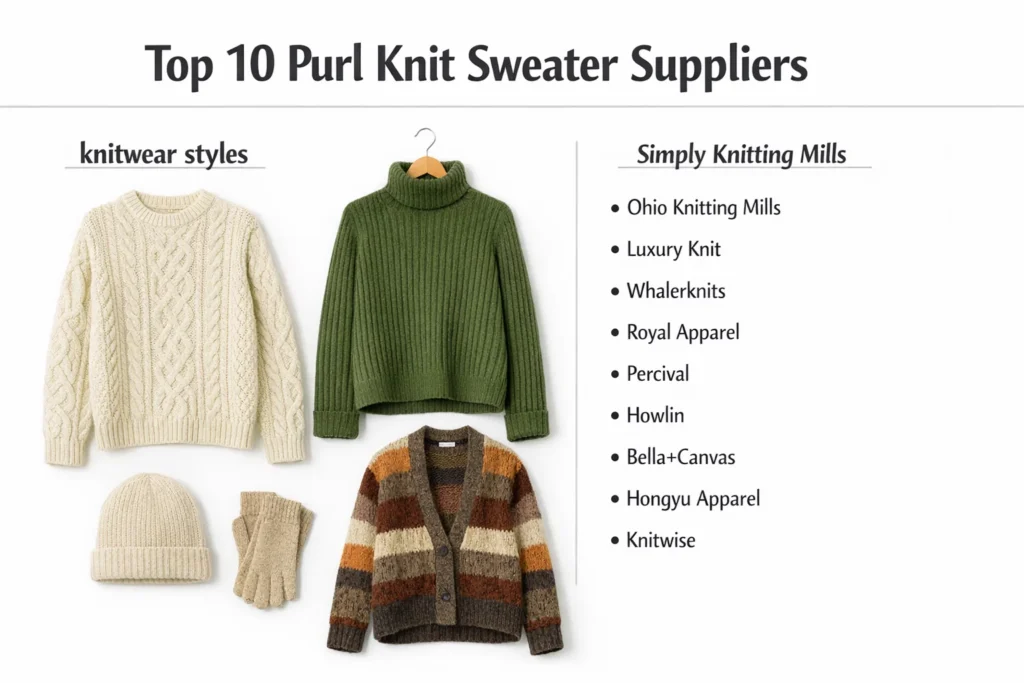 Top 10 Purl Knit Sweater knitwear Suppliers