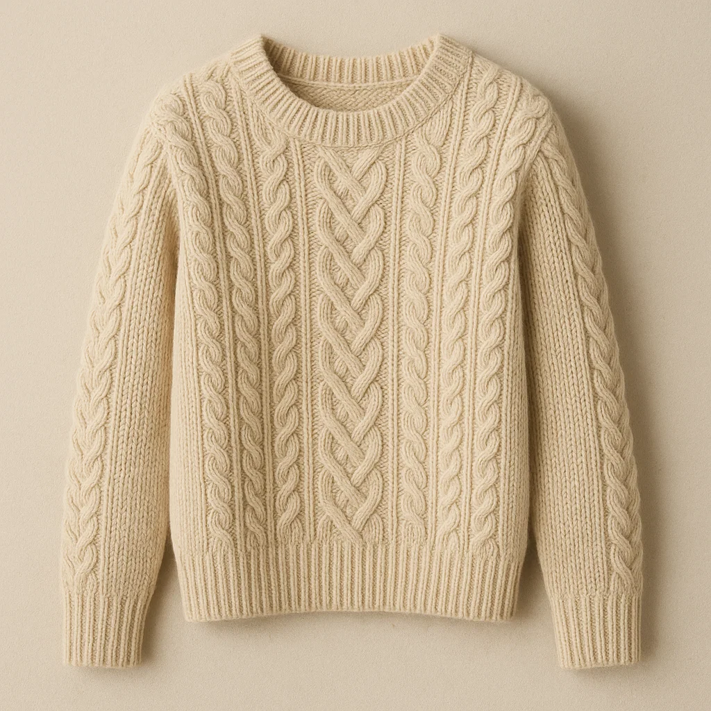 Wool Cable Knit Sweater bulk sale
