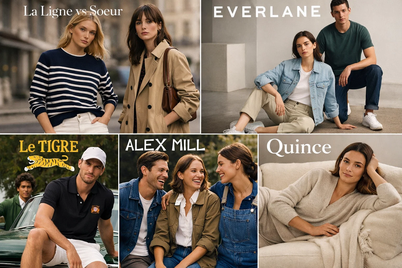 La Ligne , Soeur,Everlane,Le TIGRE,Alex Mill,Quince sweaters alternative supplier 
