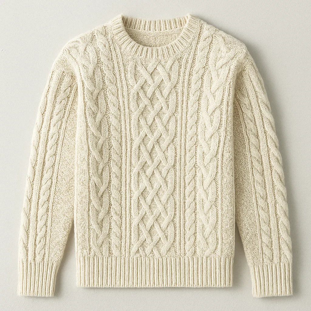 bulk order Recycled Cotton Cable Knit Sweater factory