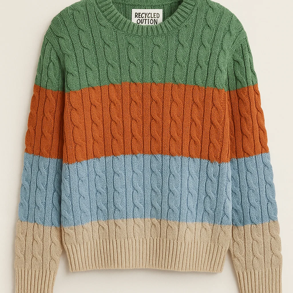 china supplier of Recycled Cotton Cable Knit Sweater bulk order
