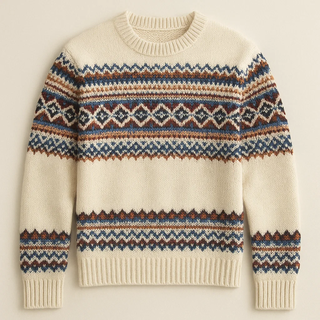 custom Fair Isle Pullover Sweater & Wool Fair Isle Knitwear manufacturer