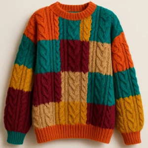 custom Oversized Cable Knit Sweater factory