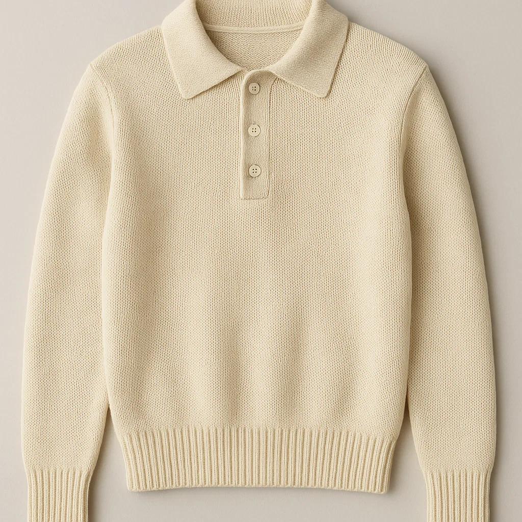 custom Polo Cable Knit Sweater manufacturer