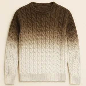 custom Recycled Cotton Cable Knit Sweater manufacturer