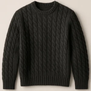 custom wool blend cable knit pullover manufacturer