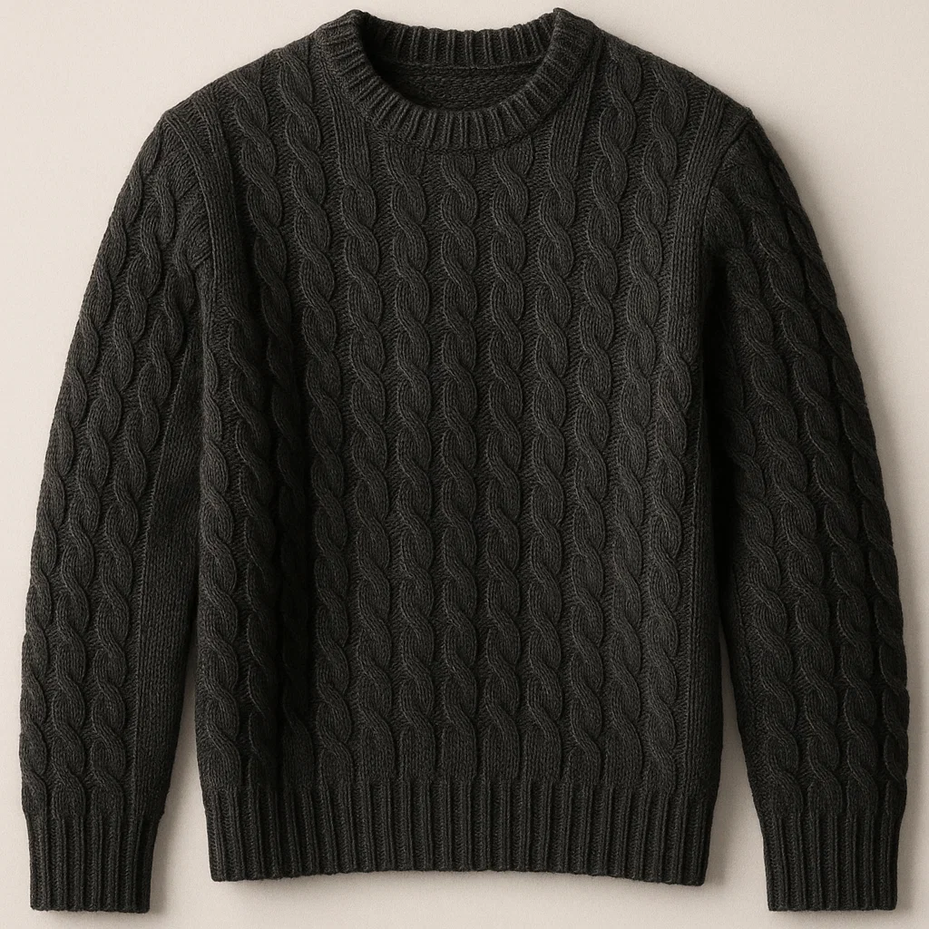 custom wool blend cable knit pullover manufacturer