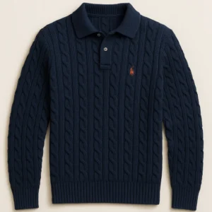 oem Polo Cable Knit Sweater company